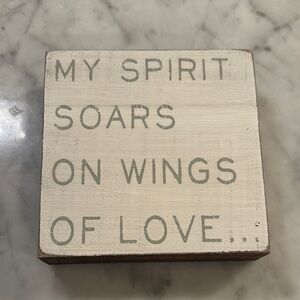 Angel Wooden Block Sign